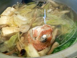 天然紅葉鯛のお鍋が美味しすぎて釣り人冥利に尽きたよ！
